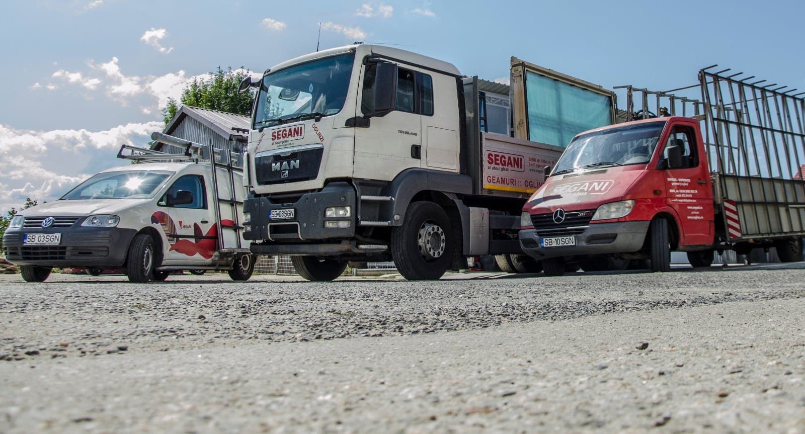 Flota Segani de transport sticlă plană